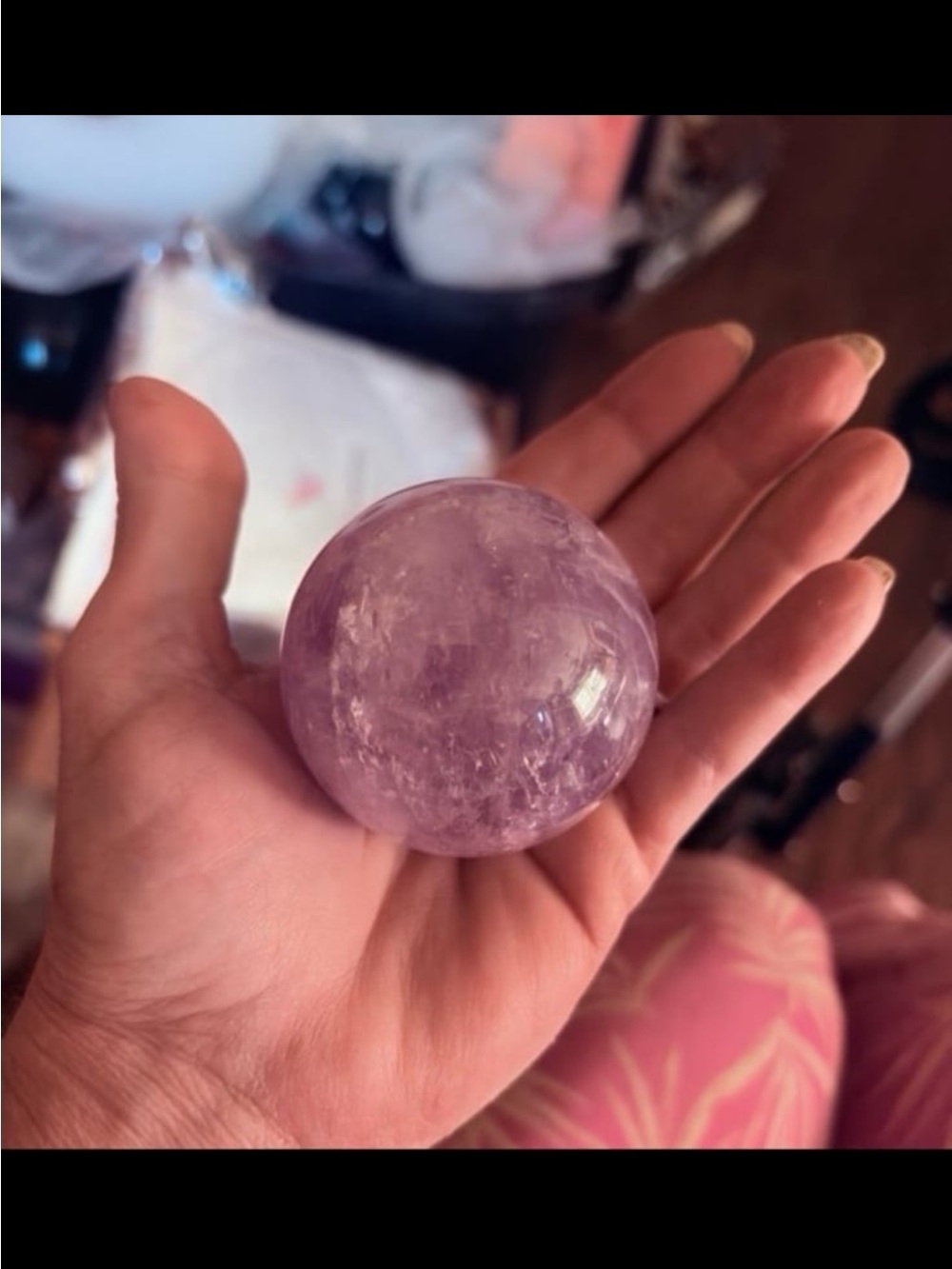 Amethyst Crystal Sphere - Lavender Purple